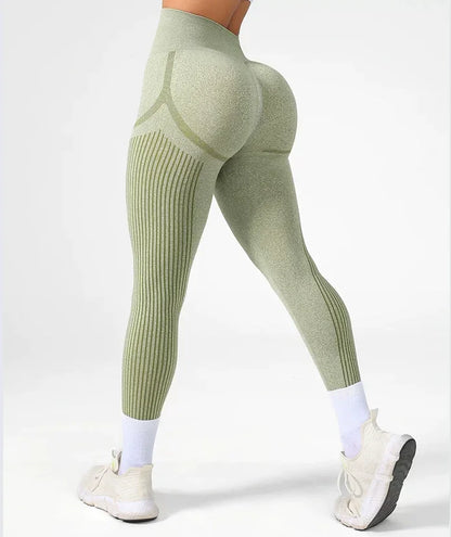 New 2025 Women Gym Leggings Line Butt Lifting Athletic Workout Scrunch Leggins Training Yoga Pants Sports Fitness Tights