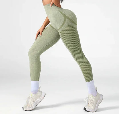 New 2025 Women Gym Leggings Line Butt Lifting Athletic Workout Scrunch Leggins Training Yoga Pants Sports Fitness Tights